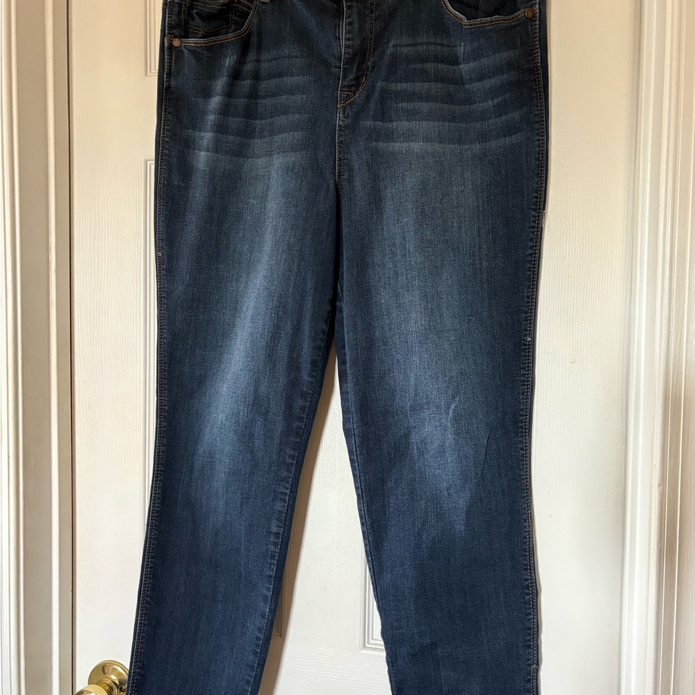 1822 Denim Women's Straight Leg Jeans - Dark Blue